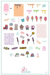 Sweet Stuff (CjS-54) - Clear Jelly Stamping Plate